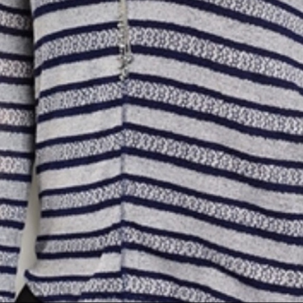Blue Striped V Neck Sweater Size 3X NWT Boutique - Picture 4 of 6